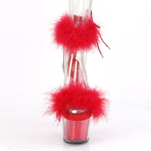Load image into Gallery viewer, Tacones Pleaser ADORE-724F Transparente Rojo Fur
