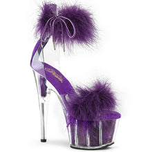 Load image into Gallery viewer, Tacones Pleaser ADORE-724F Transparente Morado Fur
