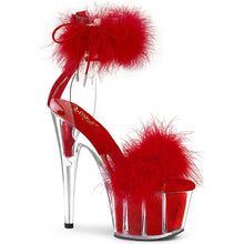 Load image into Gallery viewer, Tacones Pleaser ADORE-724F Transparente Rojo Fur
