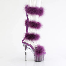 Cargar imagen en el visor de la galería, Tacones Pleaser ADORE-728F Transparente Morado Fur
