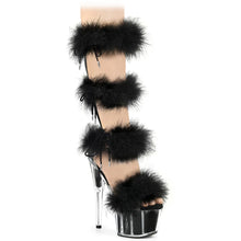 Carregar imagem no visualizador da galeria, Tacones Pleaser ADORE-728F Transparente Negro Fur
