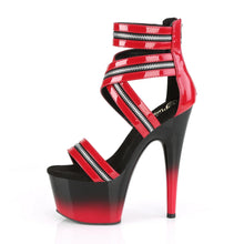 Cargar imagen en el visor de la galería, Tacones Pleaser ADORE-766 Rojo Charol Negro
