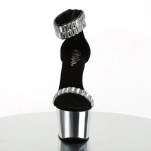 Load image into Gallery viewer, Tacones Pleaser ADORE-769RS Negro Plata Cromo
