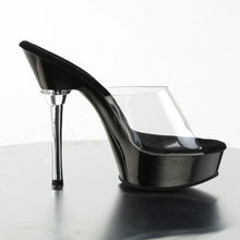 Load image into Gallery viewer, Tacones Pleaser ALLURE-601 Transparente Negro
