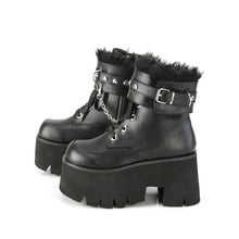 Load image into Gallery viewer, Botines Demonia ASHES-57 Negro Piel vegana
