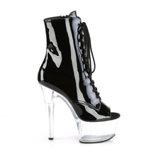 Cargar imagen en el visor de la galería, Tacones Pleaser ASPIRE-1021 Negro Charol Transparente
