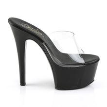 Carregar imagem no visualizador da galeria, Tacones Pleaser ASPIRE-601 Transparente Negro Mate
