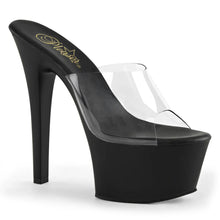 Carregar imagem no visualizador da galeria, Tacones Pleaser ASPIRE-601 Transparente Negro Mate
