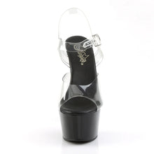 Cargar imagen en el visor de la galería, Tacones Pleaser ASPIRE-608 Transparente Negro
