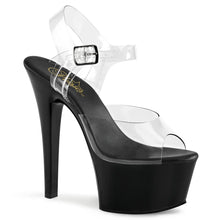 Cargar imagen en el visor de la galería, Tacones Pleaser ASPIRE-608 Transparente Negro
