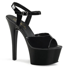 Cargar imagen en el visor de la galería, Tacones Pleaser ASPIRE-609 Negro Charol
