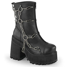 Cargar imagen en el visor de la galería, Botines Demonia ASSAULT-66 Negro Piel vegana
