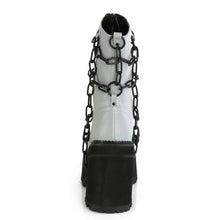 Load image into Gallery viewer, Botines Demonia ASSAULT-66 Grey Reflective Piel vegana
