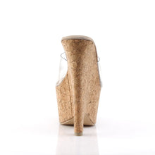 Cargar imagen en el visor de la galería, Tacones Pleaser BEAU-601 Transparente Tan Cork
