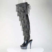 Cargar imagen en el visor de la galería, Tacones Pleaser BEJEWELED-3017HG-RSF Negro Holo Charol
