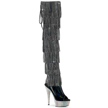 Cargar imagen en el visor de la galería, Tacones Pleaser BEJEWELED-3017HG-RSF Negro Holo Charol
