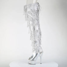 Load image into Gallery viewer, Tacones Pleaser BEJEWELED-3017HG-RSF Plata Holo Pu
