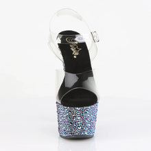 Cargar imagen en el visor de la galería, Tacones Pleaser BEJEWELED-708MS Transparente Negro
