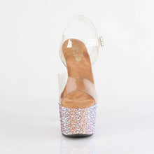 Carregar imagem no visualizador da galeria, Tacones Pleaser BEJEWELED-708MS Transparente Oro Rosa
