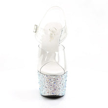 Cargar imagen en el visor de la galería, Tacones Pleaser BEJEWELED-708MS Transparente Plata
