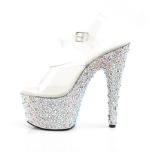 Cargar imagen en el visor de la galería, Tacones Pleaser BEJEWELED-708MS Transparente Plata
