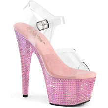 Cargar imagen en el visor de la galería, Tacones Pleaser BEJEWELED-708RRS Transparente B. Rosa
