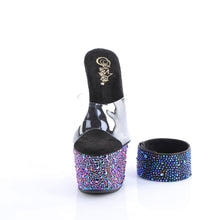 Cargar imagen en el visor de la galería, Tacones Pleaser BEJEWELED-712MS - Transparente Strass Negro
