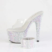 Load image into Gallery viewer, Tacones Pleaser BEJEWELED-712MS Transparente Plata

