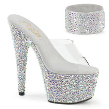 Load image into Gallery viewer, Tacones Pleaser BEJEWELED-712MS Transparente Plata
