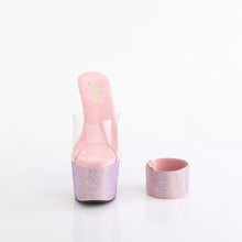 Cargar imagen en el visor de la galería, Tacones Pleaser BEJEWELED-712RS - Transparente / Strass multicolor rosa
