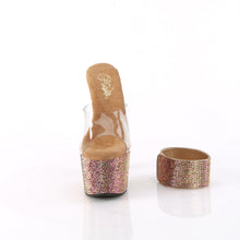 Cargar imagen en el visor de la galería, Tacones Pleaser BEJEWELED-712RS - Transparente / Strass multicolor bronce
