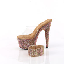 Cargar imagen en el visor de la galería, Tacones Pleaser BEJEWELED-712RS - Transparente / Strass multicolor bronce
