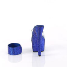 Cargar imagen en el visor de la galería, Tacones Pleaser BEJEWELED-712RS - Transparente / Strass azul royal
