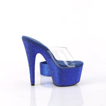 Cargar imagen en el visor de la galería, Tacones Pleaser BEJEWELED-712RS - Transparente / Strass azul royal
