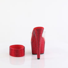 Cargar imagen en el visor de la galería, Tacones Pleaser BEJEWELED-712RS - Transparente / Strass rojo rubí
