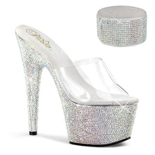 Cargar imagen en el visor de la galería, Tacones Pleaser BEJEWELED-712RS - Transparente / Strass multicolor plata
