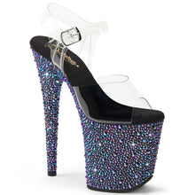 Cargar imagen en el visor de la galería, Tacones Pleaser BEJEWELED-808MS - Transparente Strass Negro
