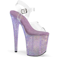 Cargar imagen en el visor de la galería, Tacones Pleaser BEJEWELED-808RRS - Transparente / Strass lavanda
