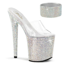 Cargar imagen en el visor de la galería, Tacones Pleaser BEJEWELED-812RS - Transparente / Strass multicolor plata
