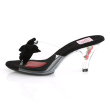 Load image into Gallery viewer, Tacones Pin Up Couture BELLE-301BOW Transparente Negro
