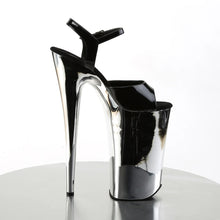 Load image into Gallery viewer, Tacones Pleaser BEYOND-009 Negro Plata Cromo
