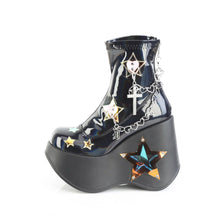 Cargar imagen en el visor de la galería, Botines Demonia BLAZE-108 Negro Holo Pat
