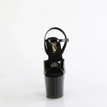 Load image into Gallery viewer, Tacones Pleaser BLISS-709 Negro Charol Plata
