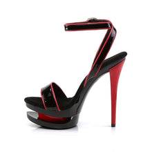 Cargar imagen en el visor de la galería, Tacones Pleaser BLONDIE-631-2 Negro Rojo Charol
