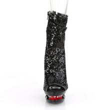 Cargar imagen en el visor de la galería, Tacones Pleaser BLONDIE-R-1008 Negro Sequins Rojo
