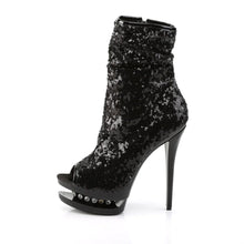 Carregar imagem no visualizador da galeria, Tacones Pleaser BLONDIE-R-1008 Negro Sequins

