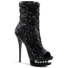 Carregar imagem no visualizador da galeria, Tacones Pleaser BLONDIE-R-1008 Negro Sequins
