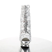 Carregar imagem no visualizador da galeria, Tacones Pleaser BLONDIE-R-1008 Plata Sequins Cromo
