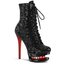 Carregar imagem no visualizador da galeria, Tacones Pleaser BLONDIE-R-1020 Negro Sequins Rojo
