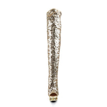 Carregar imagem no visualizador da galeria, Tacones Pleaser BLONDIE-R-3011 Dorado Sequins Cromo
